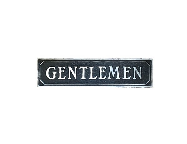 Antiqued Gentlemen Door Sign