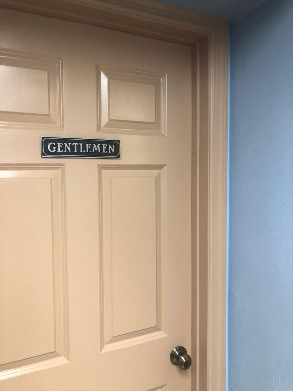 Gentlemen Door Sign