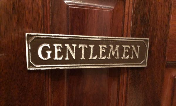 Antiqued Gentlemen Door Sign