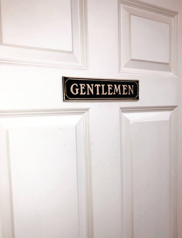 Brass Gentlemen Door Sign