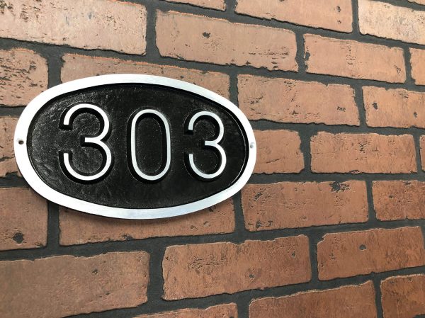 Small Oval Address Plaque