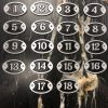 Golf Hole Markers, Complete Set "1 through 18" Number Plates