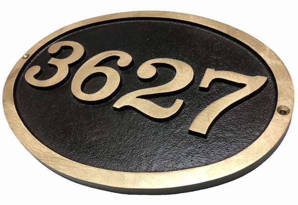Large Brass Oval, 1 Line Address Plaque