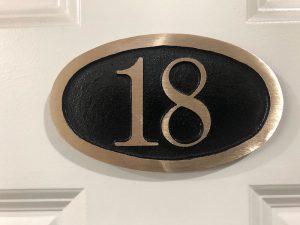 Brass Door and Wall Number Plaque