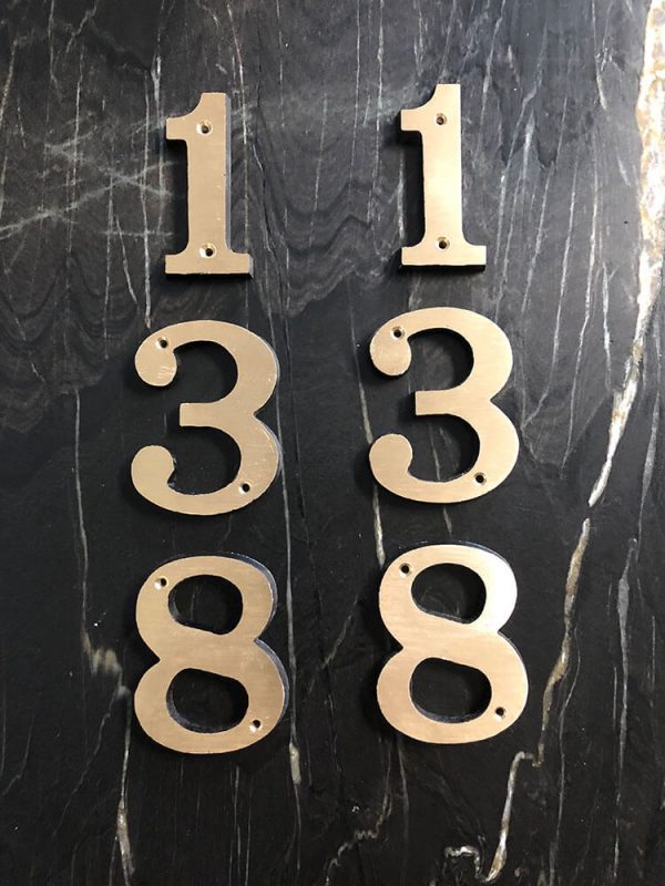 Bold Brass House Address and Mailbox Numbers